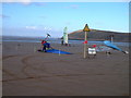 Sand yachts on Brean Sands in TA8 2RR