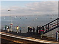 Starcross Station and the Exe Estuary and birdwatchers in EX6 8QD