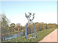 Selby, Steel Sculpture on the Selby - Haddlesy canal tow path in YO8 8LB
