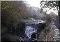 Waterfall on Pendle Water at Roughlee in BB12 9LL