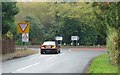 Prongers Corner: Junction of A281 and B2115 at Lower Beeding, West Sussex in RH13 6NF