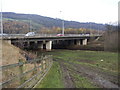 Aire Valley Road, Bridge over River Aire at Crossflatts, Bingley in BD16 2AF