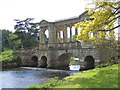 Palladian Bridge over River Nadder, Grounds of Wilton House, Wilton, Wiltshire in SP2 0LT