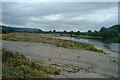 Looking north along the River Wye from Glasbury Bridge in HR3 5LL