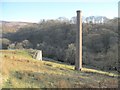 Chimney at abandoned mine workings near Ystradowen in SA9 2XY