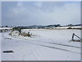 Snow covered fields by Bucksburn in AB21 9XS