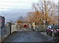 Gates to Trinity Marsh Lane Level Crossing in EN8 8TY