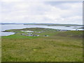 Symbister from just west of the summit at Ward of Clett in ZE2 9AG