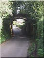 Bridge on old railway line crosses road in EX10 9DZ