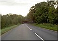 Railway bridge ahead on the A619 at Steetley in S80 3DZ