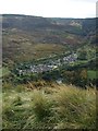 View of Blaencwm from the Penpych Path in Treherbert Community