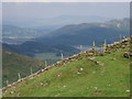 Looking east towards Dolgellau from the road side in Barmouth Community