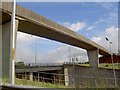 Footbridge at Denton interchange in M34 3SD