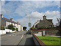 View uphill towards the crossroads at Upper Gwalchmai in Trewalchmai Community