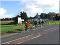 Cyclists at Low Brunton in NE46 4HJ
