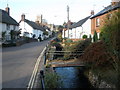 Looking up the High Street, East Budleigh in EX9 7DA