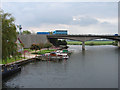 The River Great Ouse and the A14 road bridge in PE29 3QB