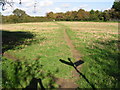 Footpath across field towards Fishbourne in PO19 3JD