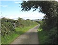 Approaching Pen-lon Cottage and the turning into the village of Gwalchmai in LL65 4SS