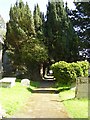 Church path at Clyro in HR3 5SB