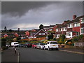 Storm clouds gathering over Exeter, Woodwater Lane in EX2 5HW