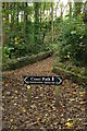 Re-routed coast path sign, Durlston Bay in BH19 2HT