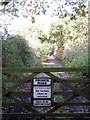 Private road doubling as public footpath in Swanton Abbott