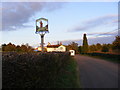 Kettleburgh Village Sign in IP13 7LD