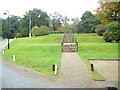 Kesgrave Hall - connecting path and steps to visitors car park in IP5 3QX