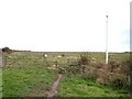 Stile and vent on path around Crossens Marsh in PR9 9UT