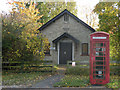 Boxworth village hall and phone box in CB23 4LY