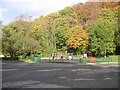 Playground and car park at Moss Valley Country Park in LL11 6LE