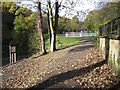 Footpath and fishing platform at Moss Valley Country Park in LL11 6LE