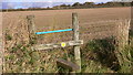 Footpath crossing field to railway line in SO24 9SR