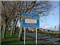 Delves Lane road sign in DH8 7DR