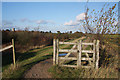 Gated footpath at Goldhanger in CM9 8AY