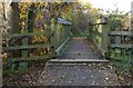 Footbridge in the Osiers Nature Area in LE19 1DX