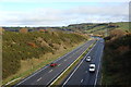 The A38 looking north-east towards Exeter in TQ10 9PF