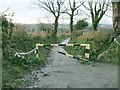 Barrier on Penplas Road near Cefn Cadle Farm in SA5 5PX