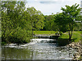 Weir on River Bollin above Vardon Bridge, Wilmslow in SK9 2HX