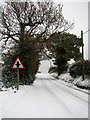 A wintry Church Road in NR10 5AX