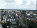 Cleveland Road from St Clements Church Tower in BH8 8TX