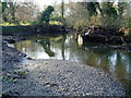 River Brent gravel bank in UB1 3EP