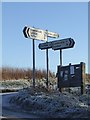 Signposts at crossroads, Slap o' The Gask in DD8 2QS