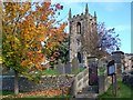 Hartington Church, graveyard and gateway in SK17 0AU