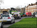 A1 and A406 traffic merging near Henlys Corner in N2 0FD