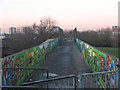 Looking along Abbey Wood footbridge in SE2 9RH