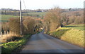 Looking down Hascot Hill in IP14 2HL