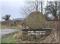 Peak District National Park boundary marker. in DE4 2EH