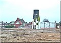 Goole Town. Windmill and Methodist Church in DN14 6SW